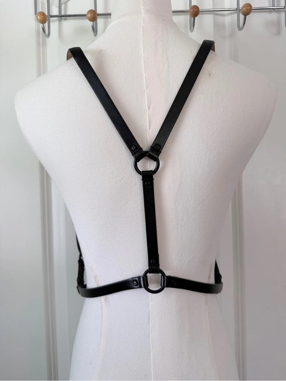 BCBGMaxAzria Black Leather Harness Belt